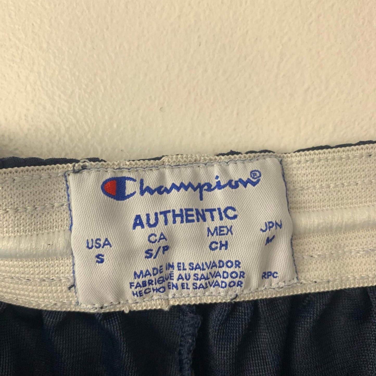 Champion Authentic Mesh Basketball Shorts Elastic Waist Blue Mens S