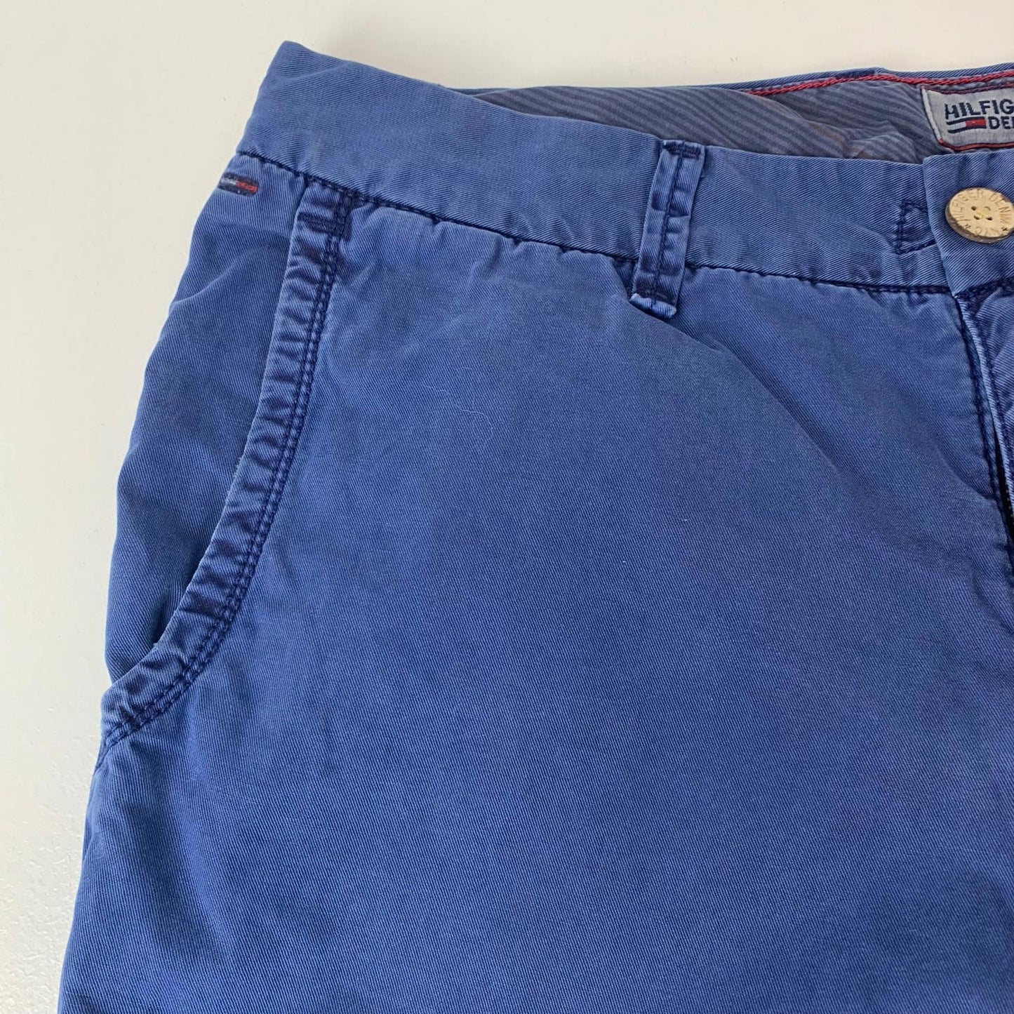 Hilfiger Denim Trousers Casual Blue Straight Fit Cotton Mens W34 L34