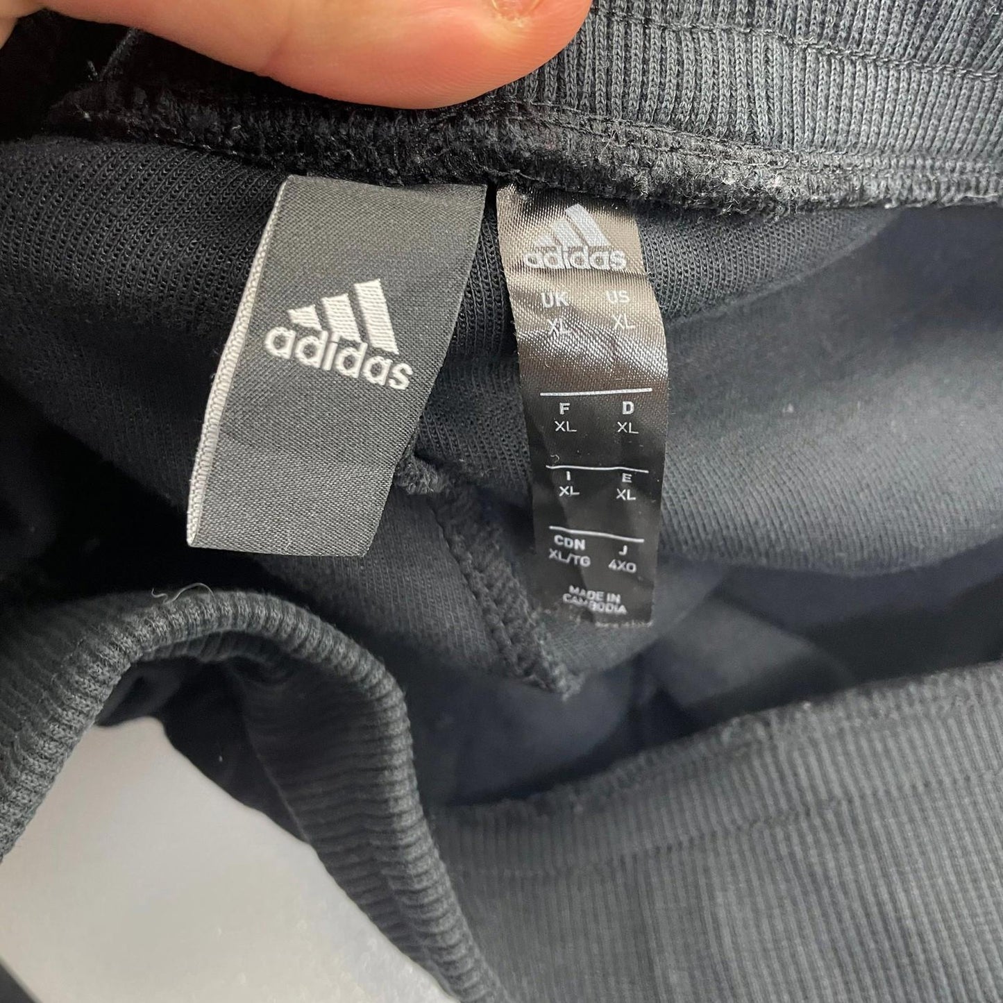Adidas Track Pants Striped Jogger Black Mens XL