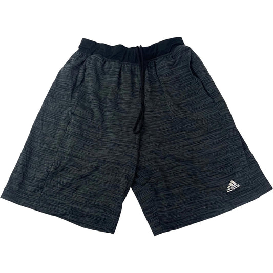 ADIDAS Climalite Shorts Activewear Performance Black Striped Mens Small