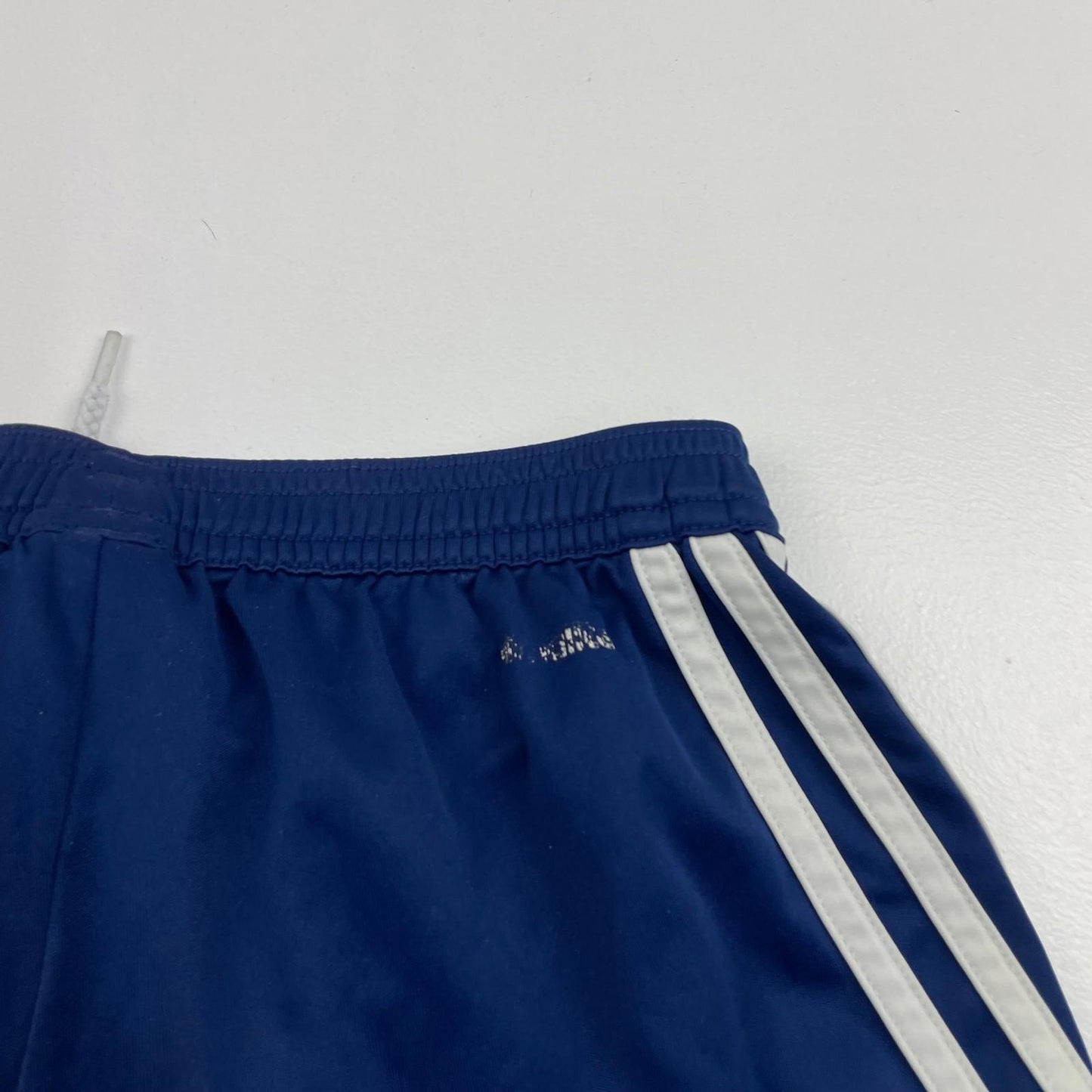 ADIDAS Activewear Shorts Athletic Blue White Stripe Drawstring Mens S