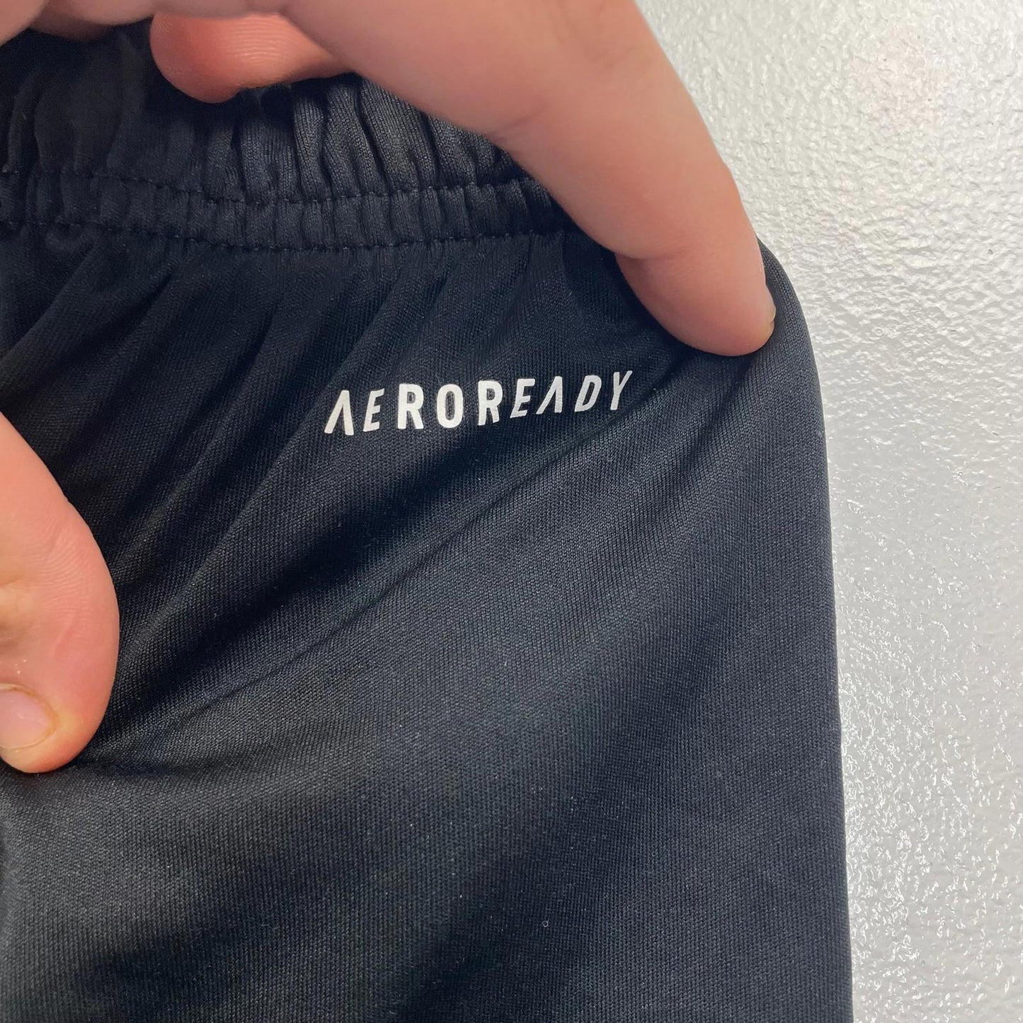 Adidas AEROREADY Activewear Shorts Drawstring Black Grey Mens XL