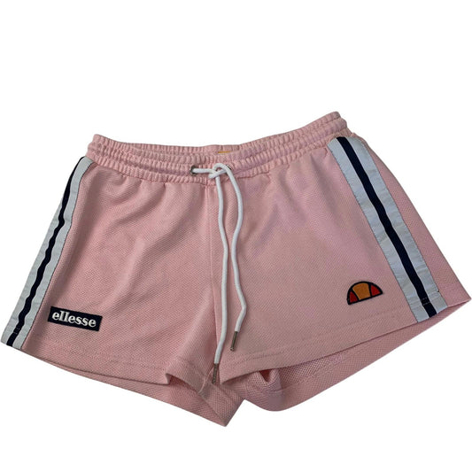 ELLESSE Shorts Pink Retro Stripe Sporty Stretch UK 10