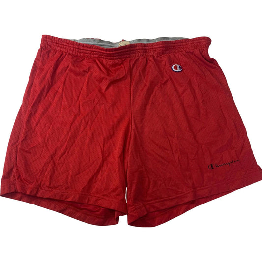 Champion Athletic Shorts Breathable Mesh Red Mens Size Large