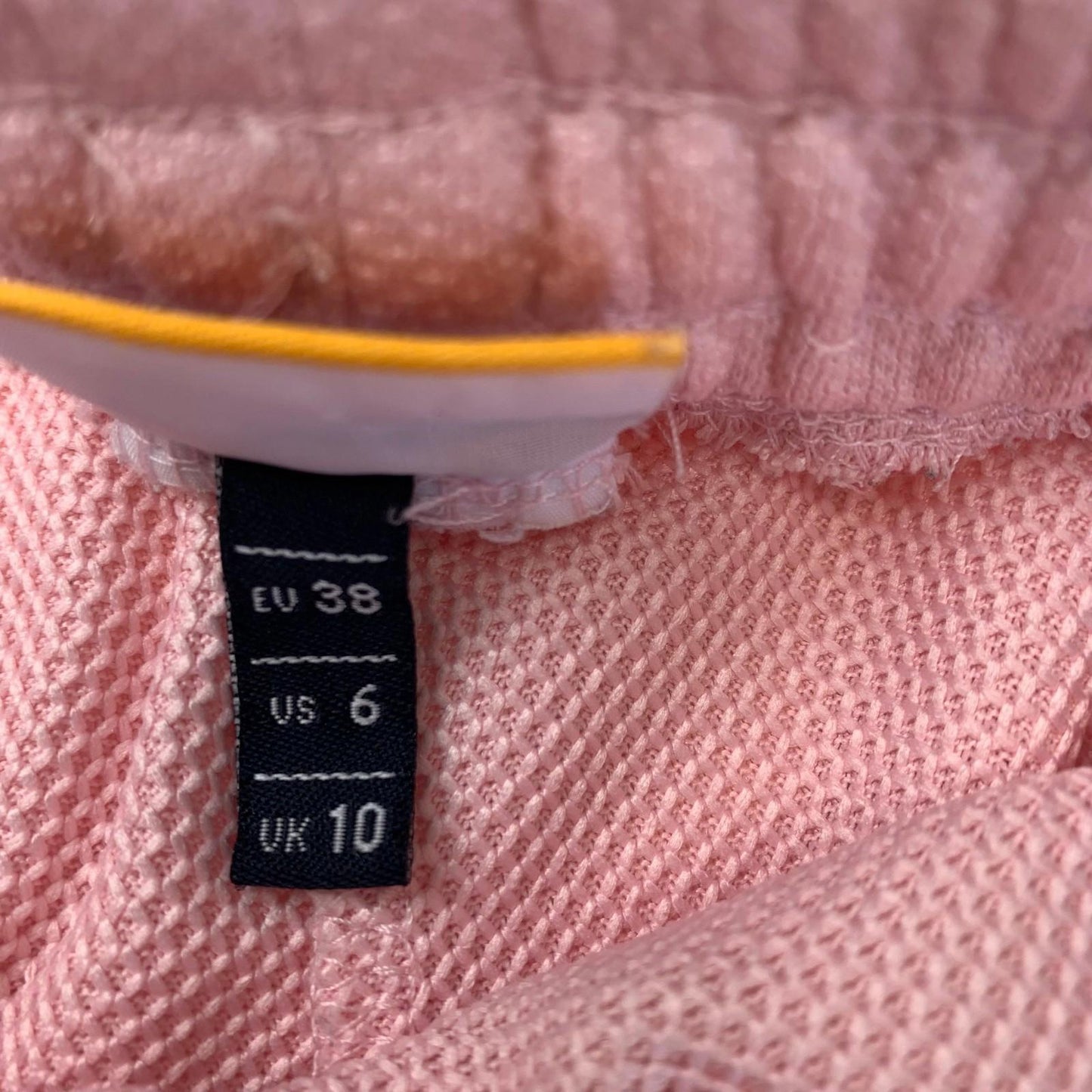 ELLESSE Shorts Pink Retro Stripe Sporty Stretch UK 10