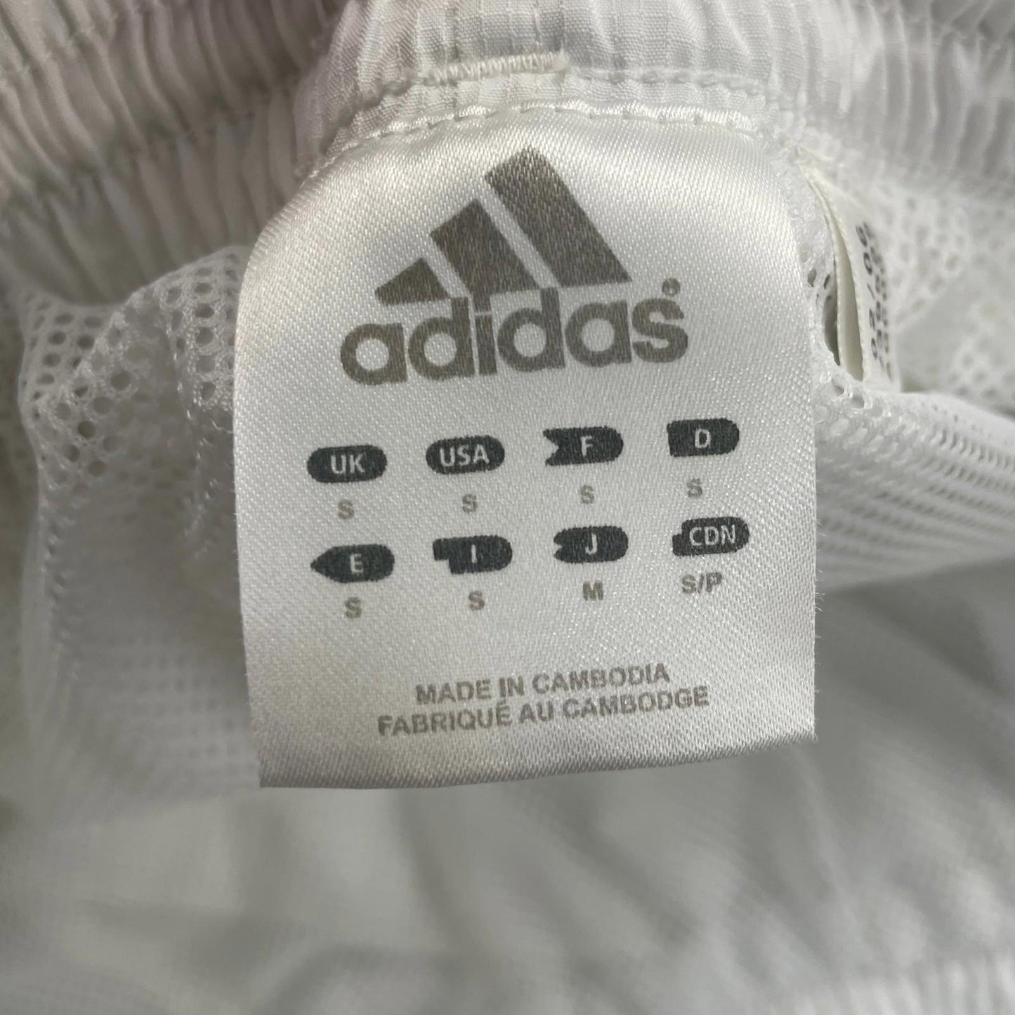 Adidas Activewear Shorts White Athletic Drawstring Men's UK S