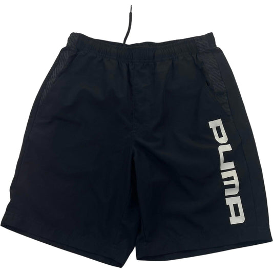 PUMA Activewear Shorts Black Drawstring Elastic Waist Mens Size S