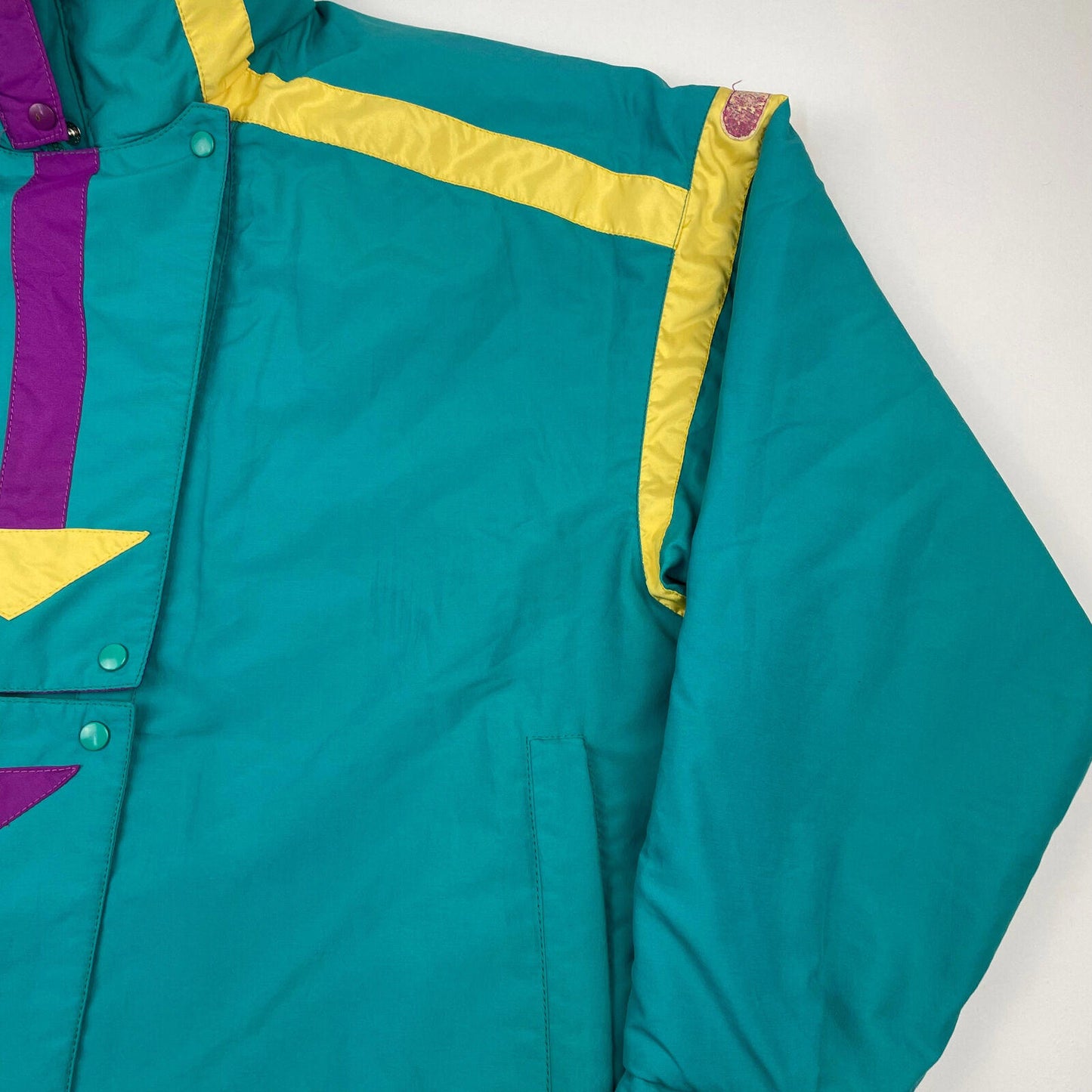 Women’s Vintage 90’s Multicoloured Block Print Ski Jacket , FR 42 / UK 14