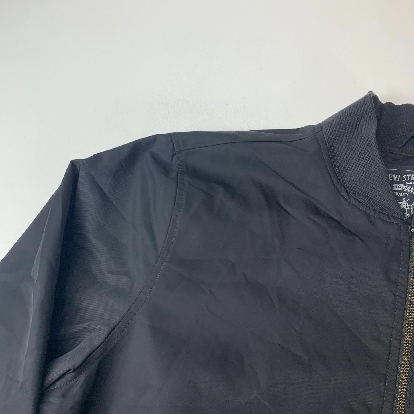 Levi Strauss Bomber Jacket Classic Style Black Mens XL