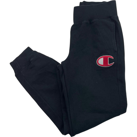 CHAMPION Reverse Weave Joggers Elastic Waist Black Mens Medium