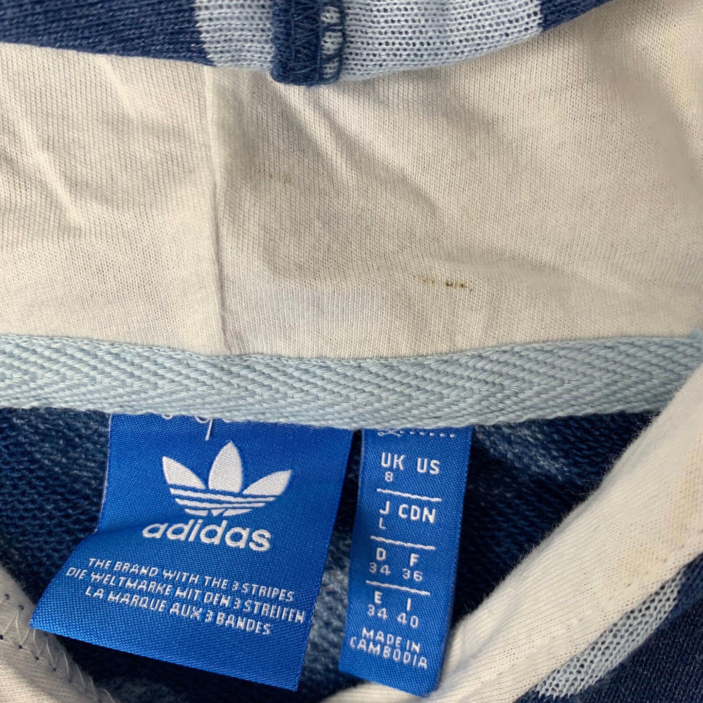 Women’s ADIDAS Blue Dot Hoodie / Uk 8 / Small