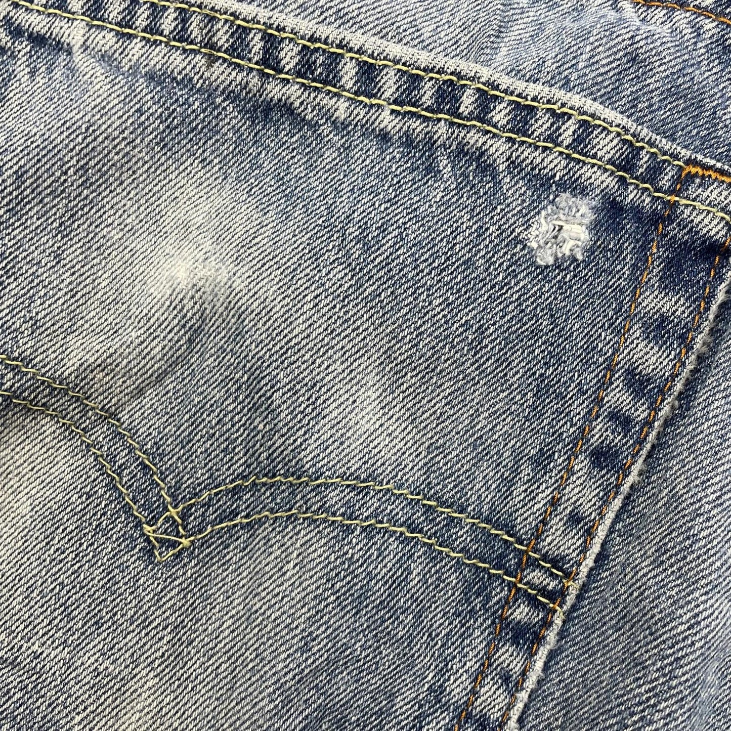 LEVI'S 505 Jeans Classic Straight Fit Vintage Blue Denim Mens W36 L30