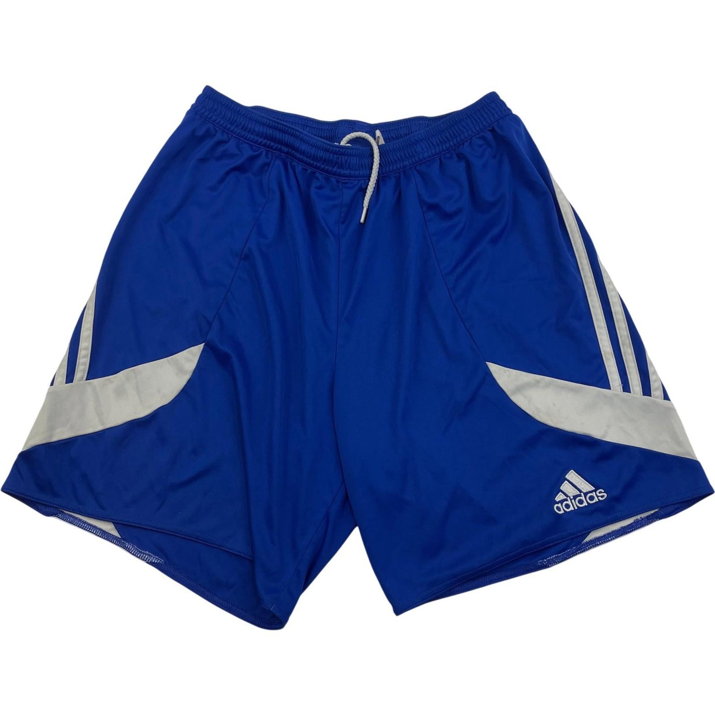 ADIDAS Climalite Athletic Shorts Blue Striped Design Mens UK M