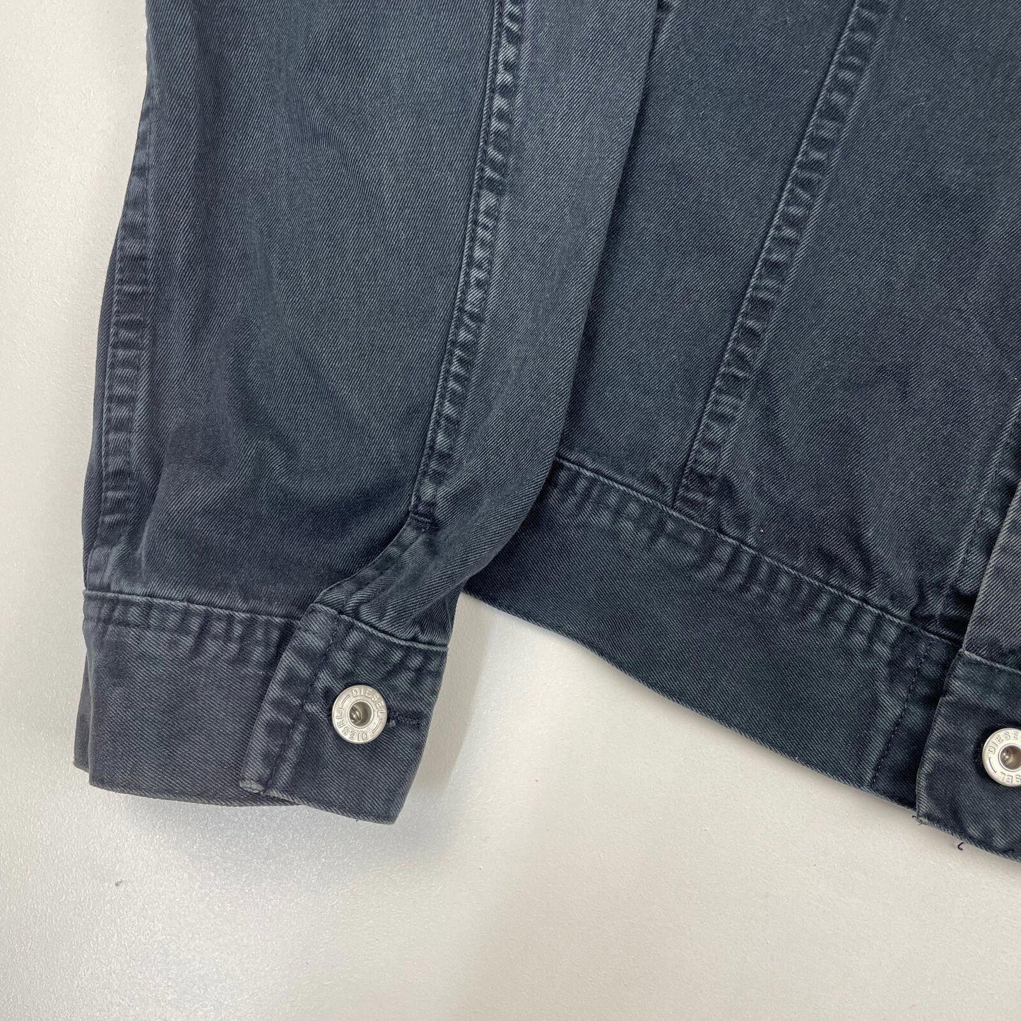 DIESEL Women’s Black Denim Trucker Jacket , Size XL