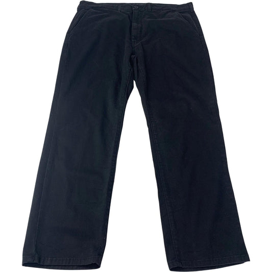Levi Strauss Chino Trousers Classic Black Straight Leg Cotton Mens W36 L30
