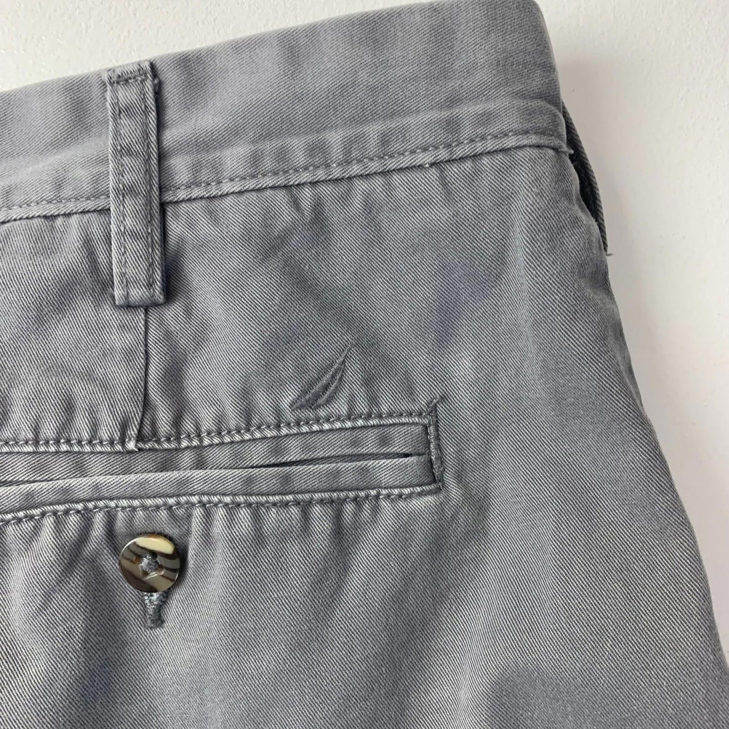 Nautica Chino Shorts Classic Style Grey Men's 36W