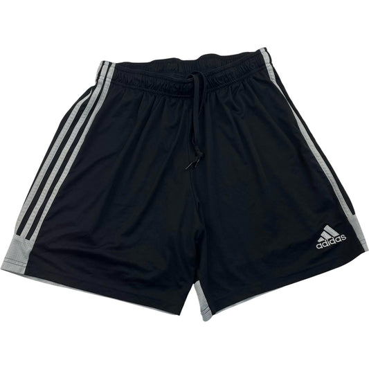 Adidas AEROREADY Activewear Shorts Drawstring Black Grey Mens XL