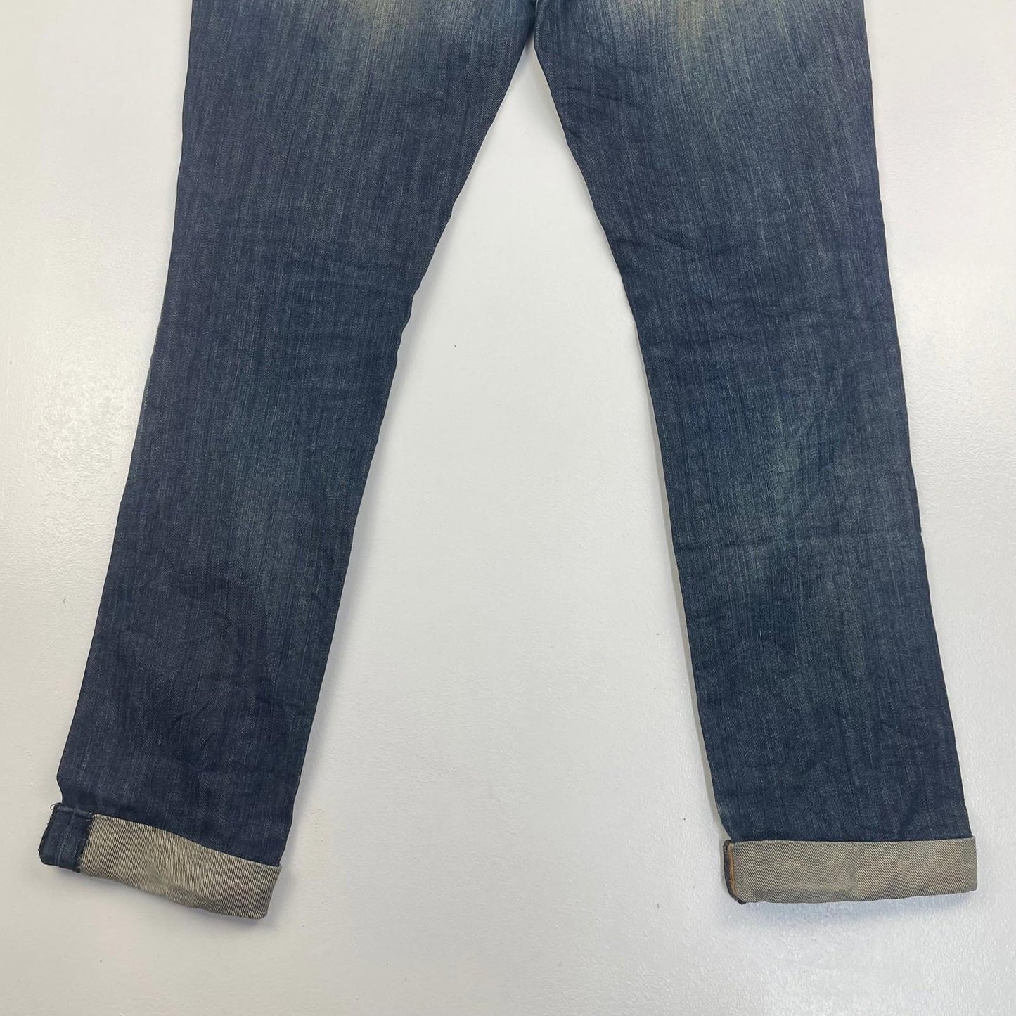 LEVI'S 511 Slim Jeans Distressed Wash Blue Denim Womens W34 L30