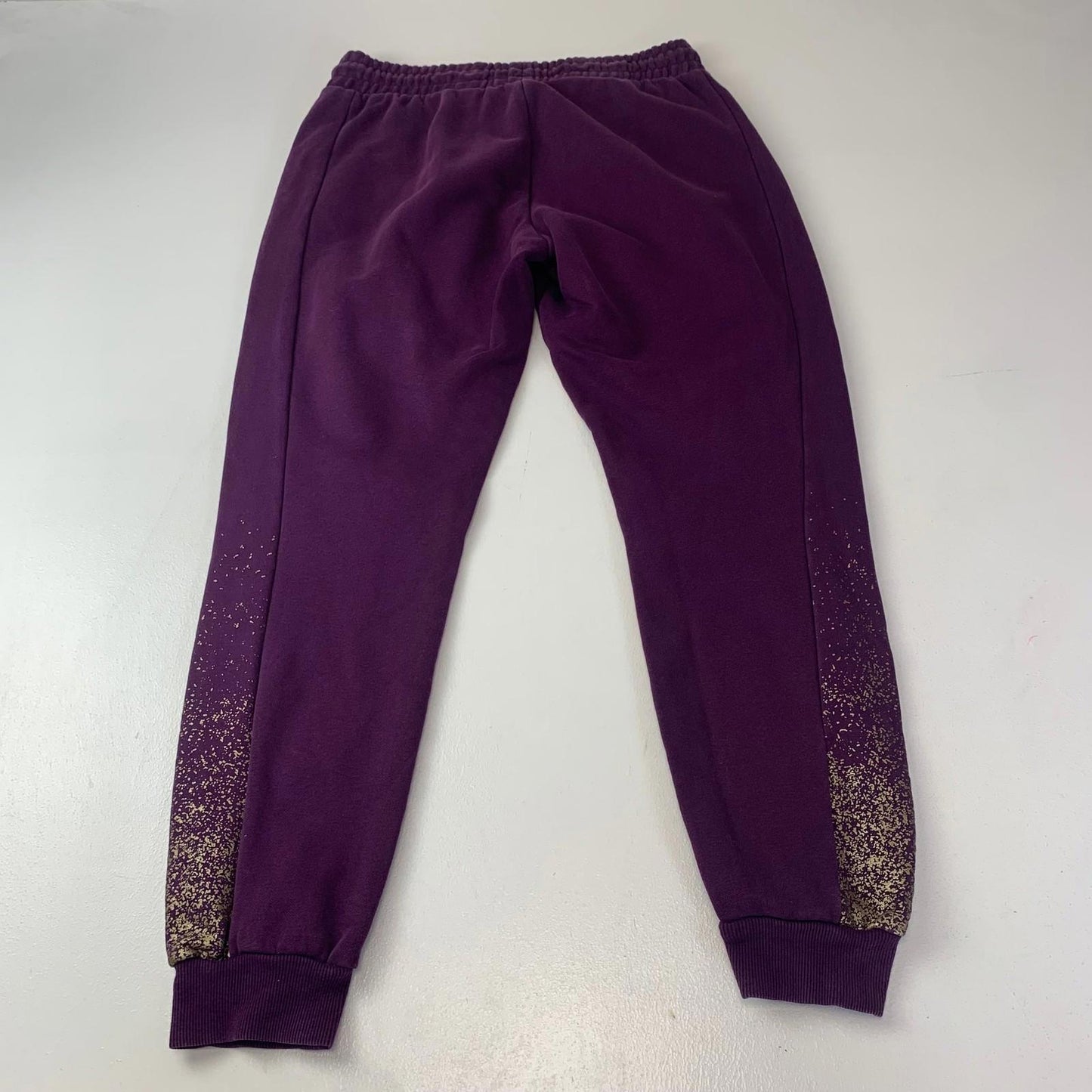 Puma Jogger Trousers Glitter Accents Purple Womens Medium