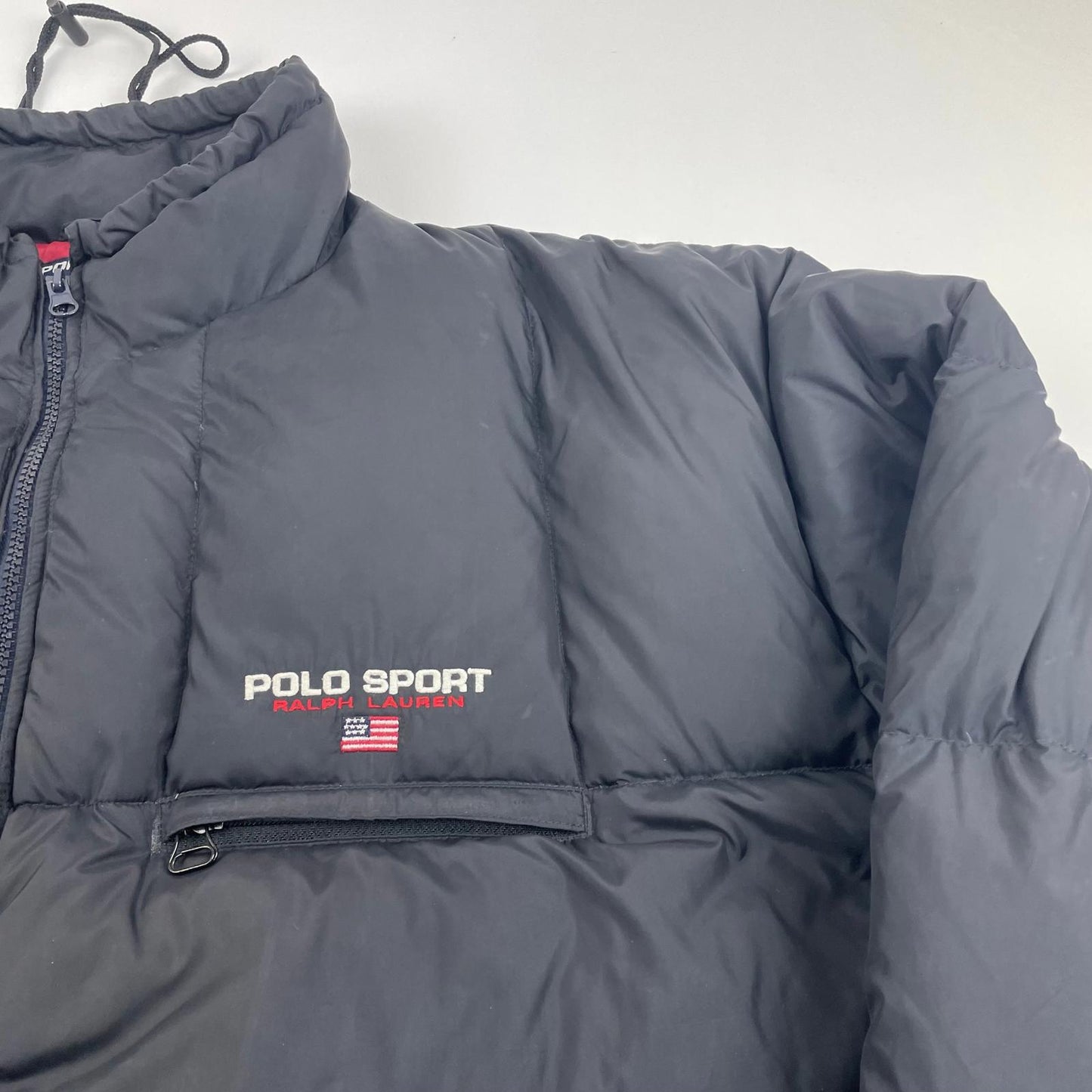RALPH LAUREN Polo Sport Puffer Jacket Quilted Black Warm Mens XL