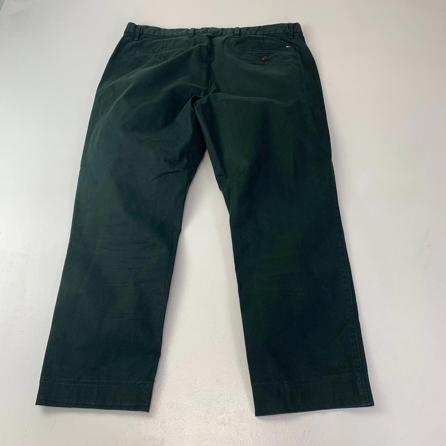 Tommy Hilfiger Denton Chino Straight Trousers Dark Green Mens W34 L27