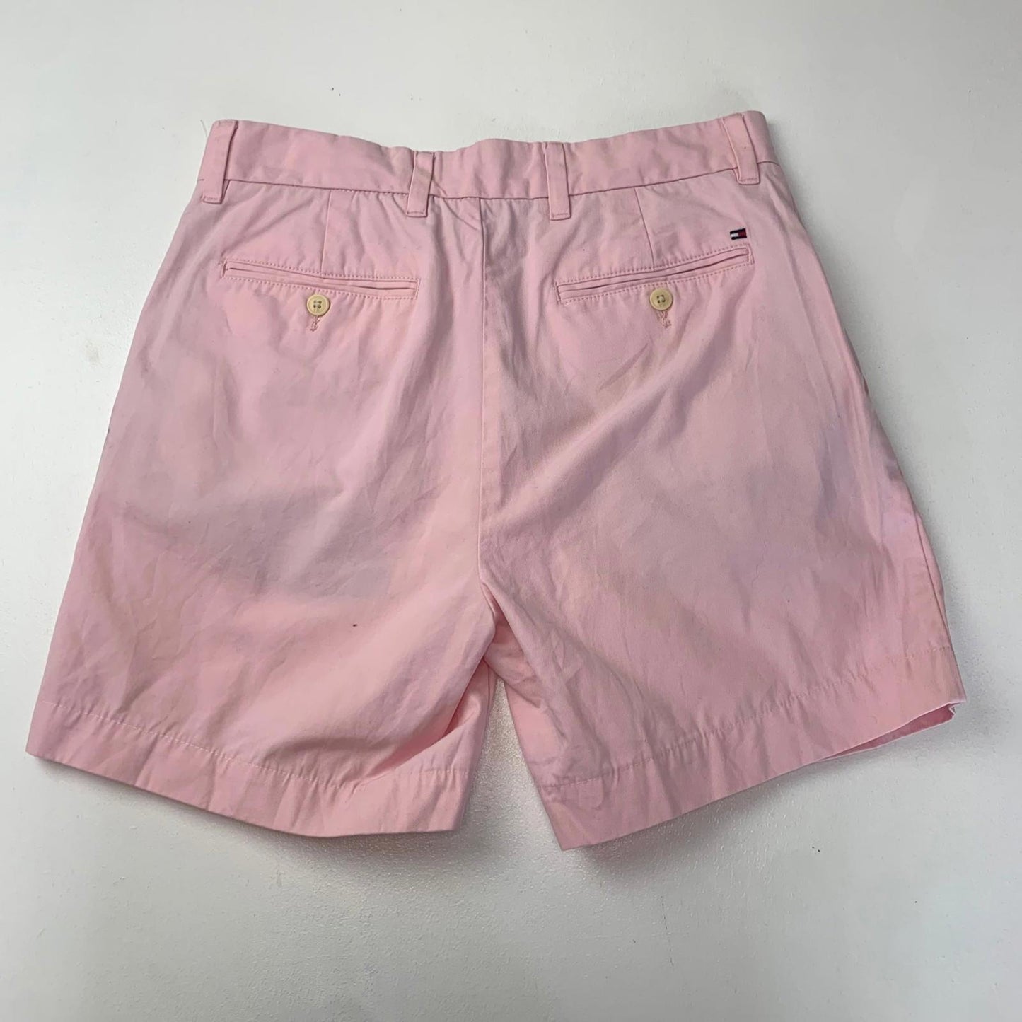 Tommy Hilfiger Classic Fit Chino Shorts Pink Casual Summer Mens W30
