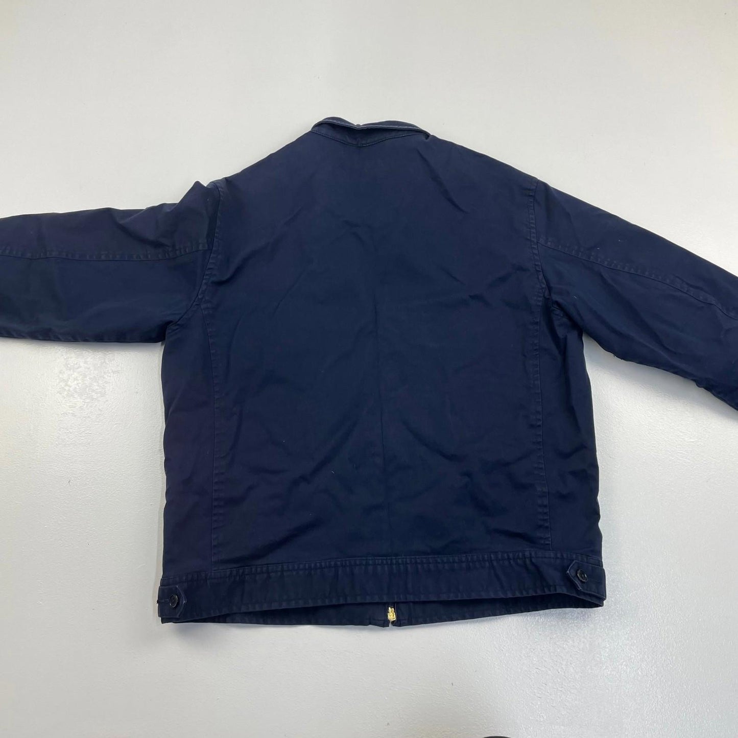RALPH LAUREN SPORT Jacket Zip Button Blue Embroidered Logo Women M
