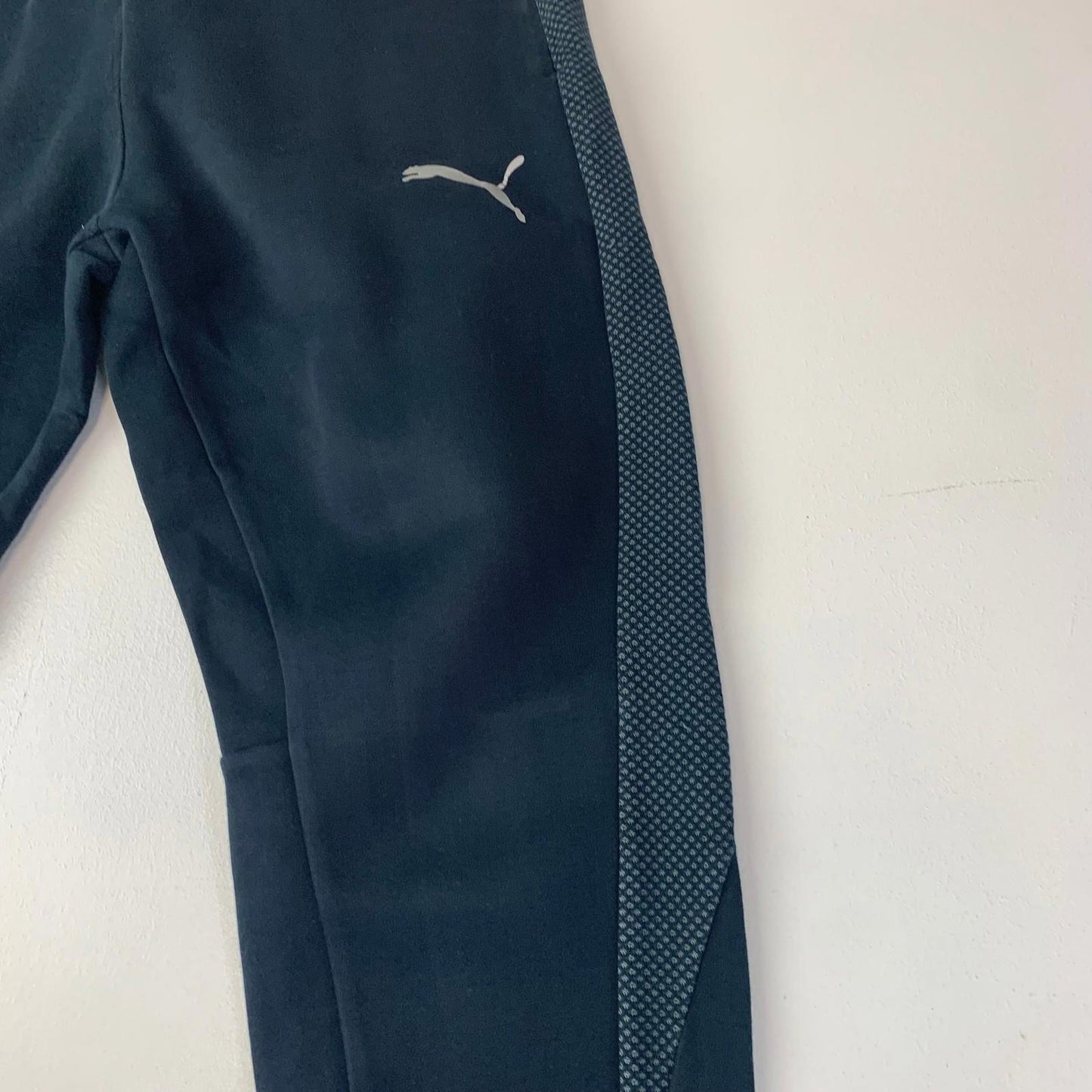 Puma Jogger Track Pants Breathable Mesh Black Mens Medium