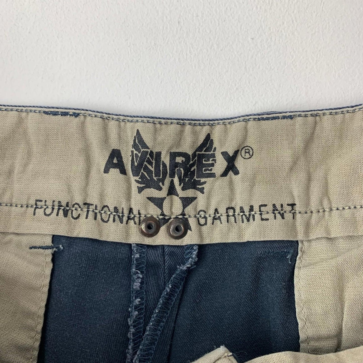 Avirex Runway Trousers Functional Garment Blue Cotton Men's Size 32 X 29