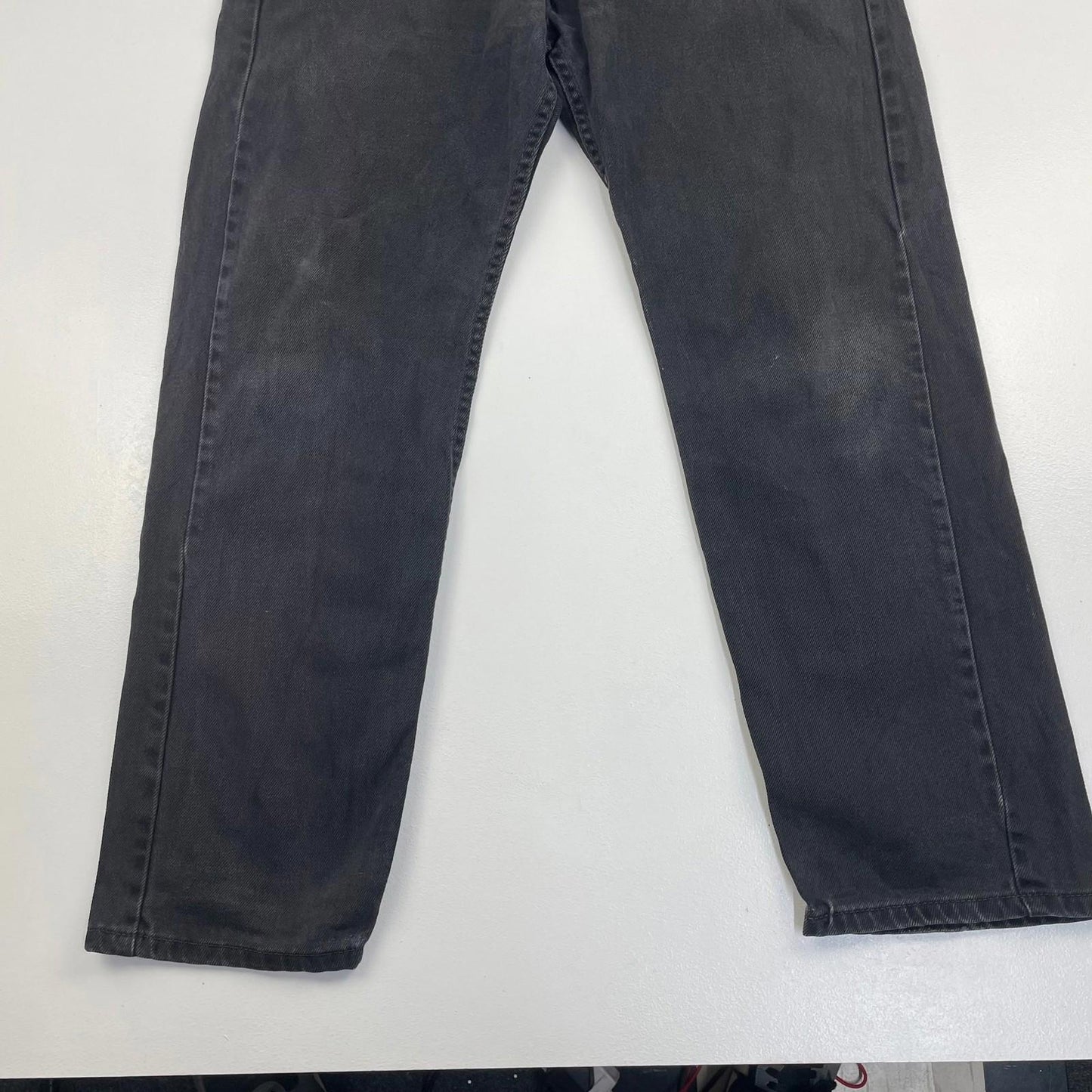 Levi's 505 Regular Fit Straight Leg Black Denim Jeans Mens W36 L30