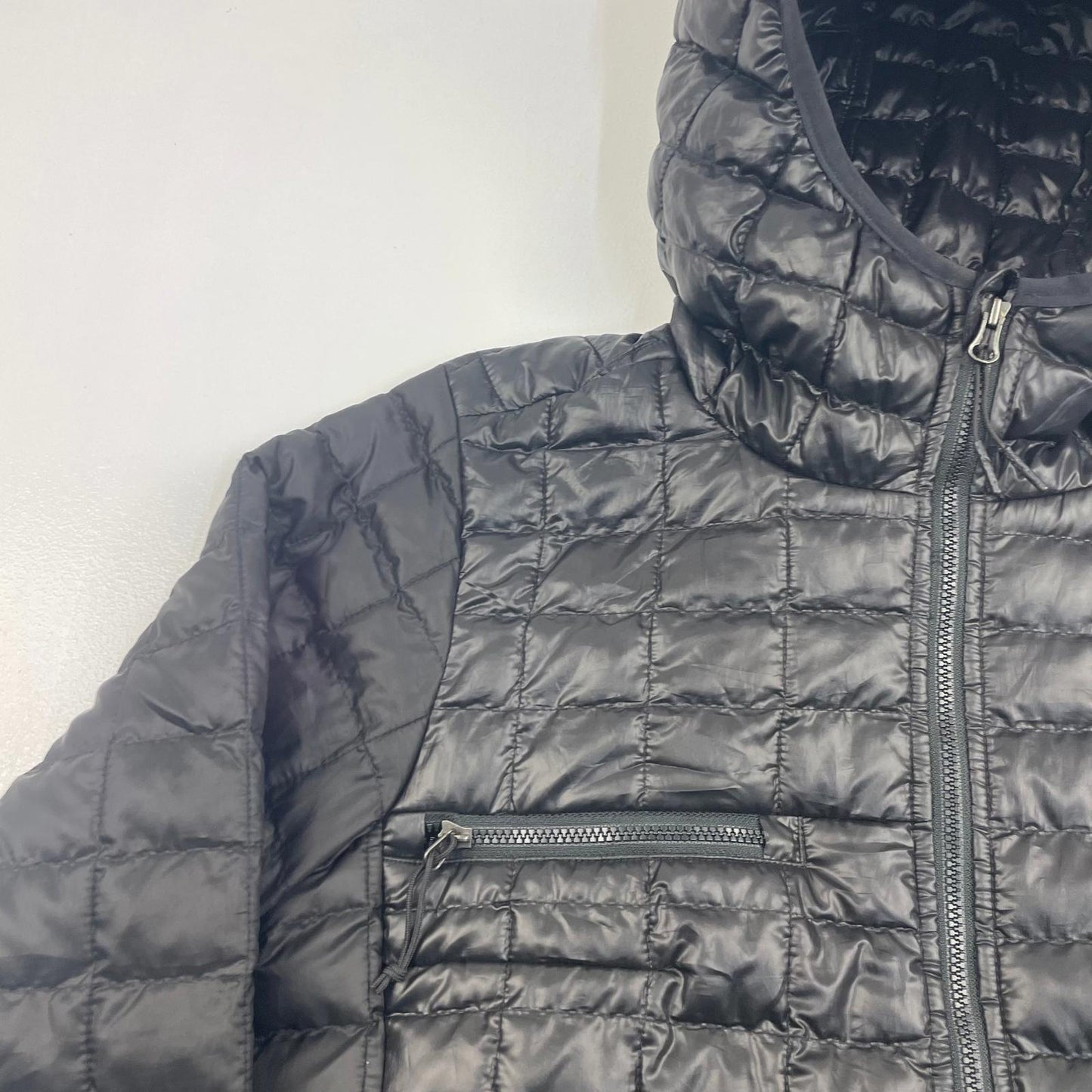 THE NORTH FACE Hooded Puffer Jacket Insulated Quilted Black Womens S