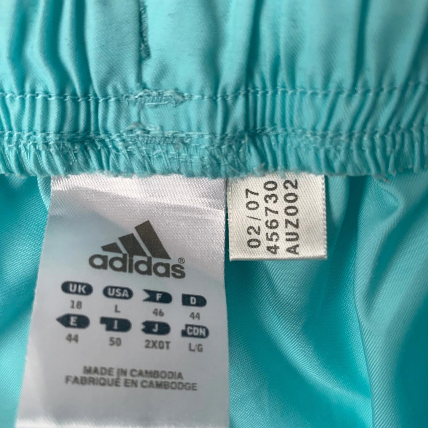 Adidas Women's Activewear Shorts Turquoise Drawstring UK 18