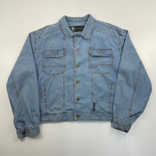 Vintage ROCCOBAROCCO Blue Denim Jacket , Size XL