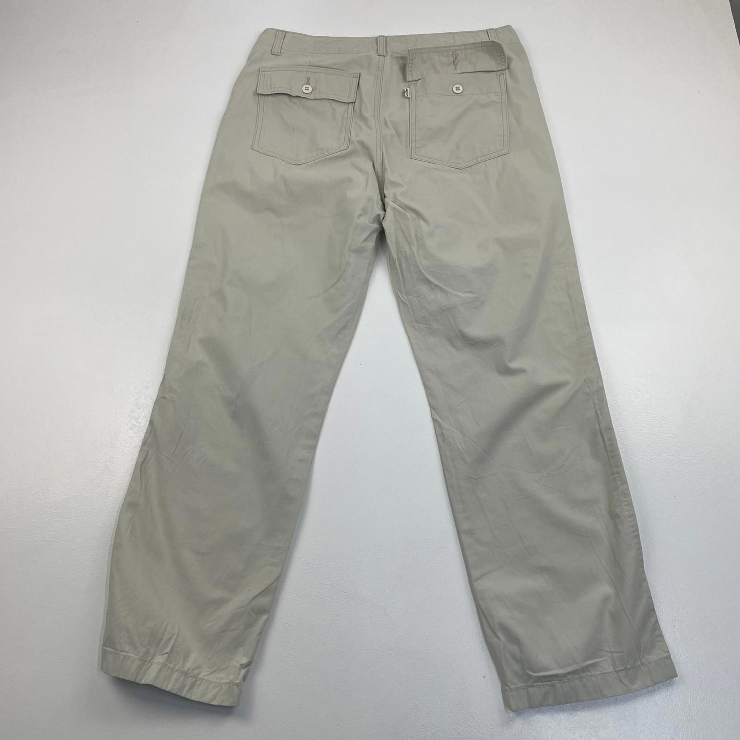 LEVI'S Trousers Casual Relaxed Fit Beige Mens Label Size 29