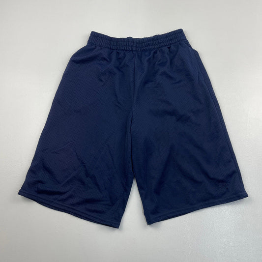 Boys Youth STARTER Dark Blue Aerated Sport Shorts , Size Youth XL