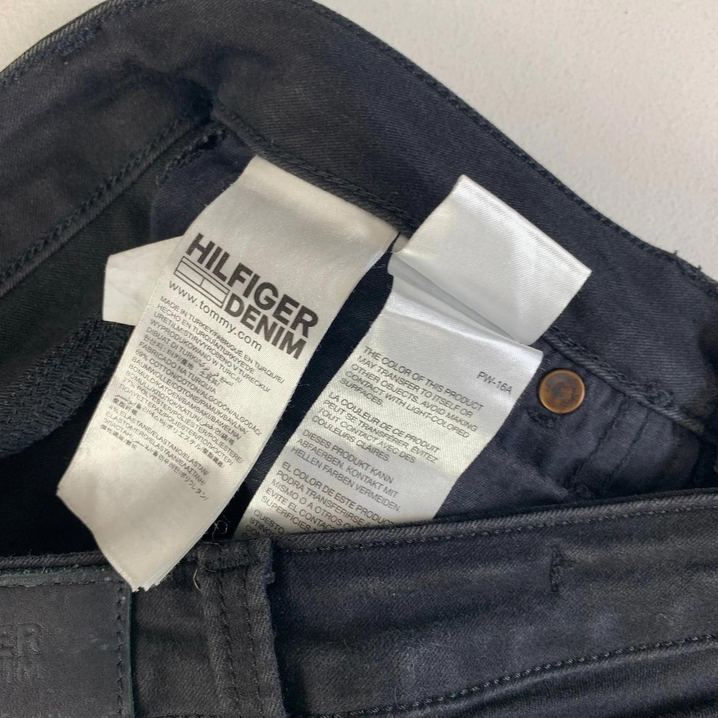 Hilfiger Denim Mid Rise Skinny Jeans Black Women's UK 8