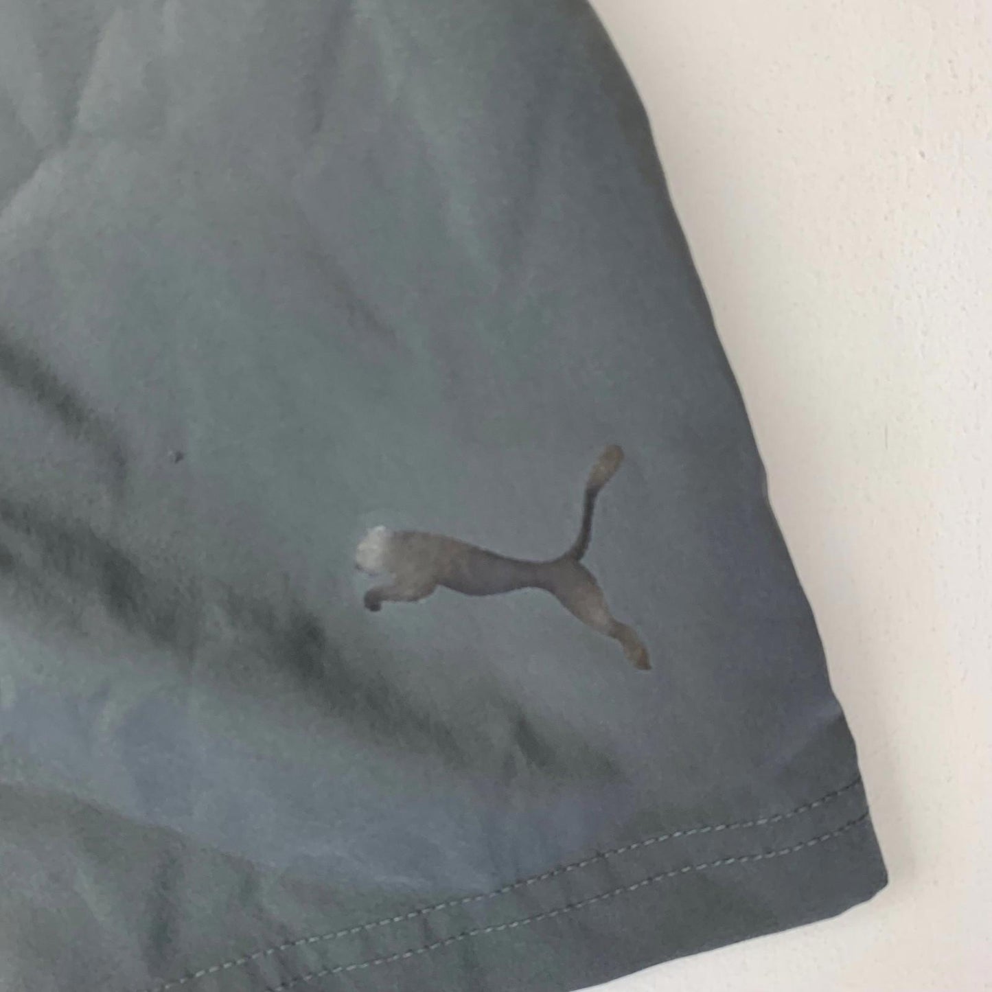 PUMA Shorts Casual Drawstring Grey Logo Men's Small S