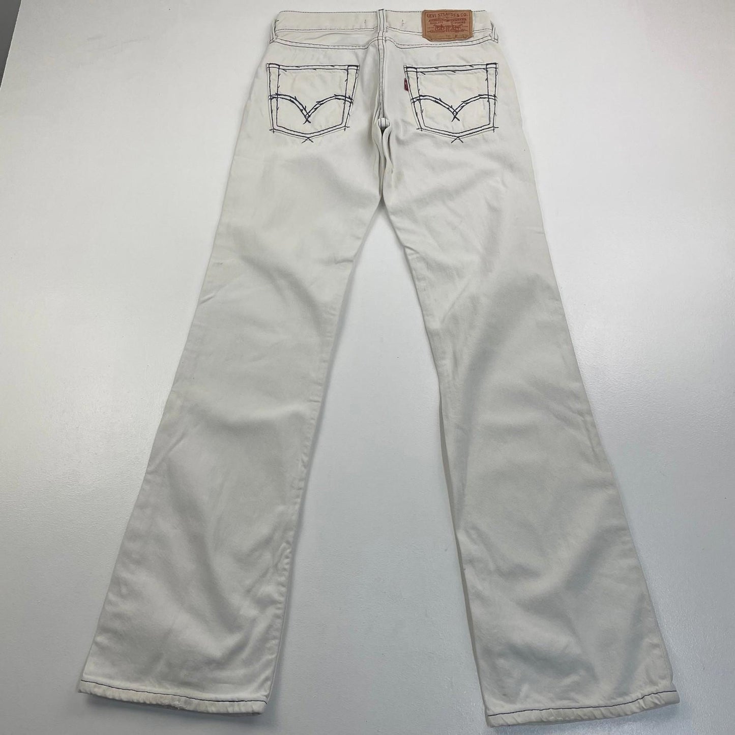 Levi's Eve Square-Cut Straight White Jeans Women UK 6 Long