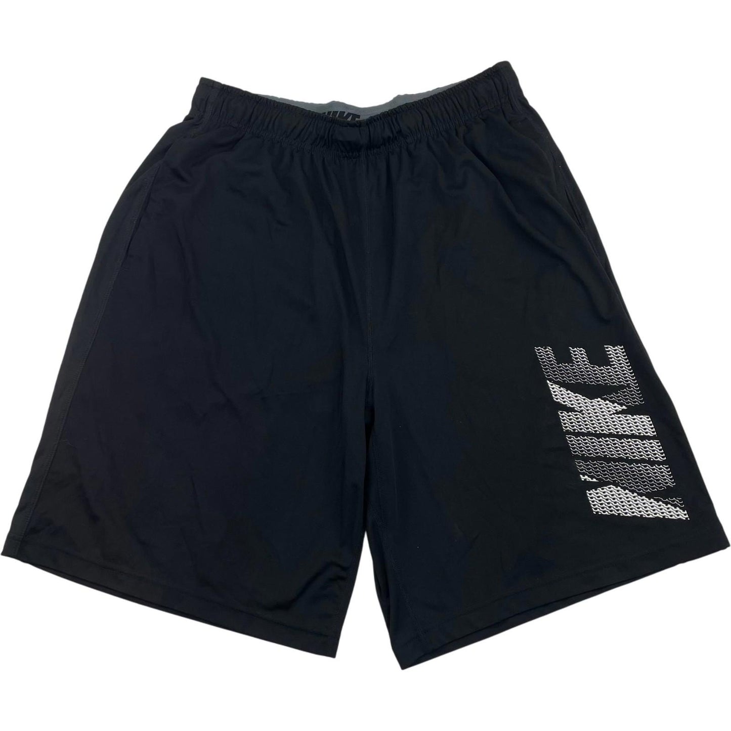 NIKE Dri-Fit Athletic Shorts Black Elastic Waist Sportswear Mens L