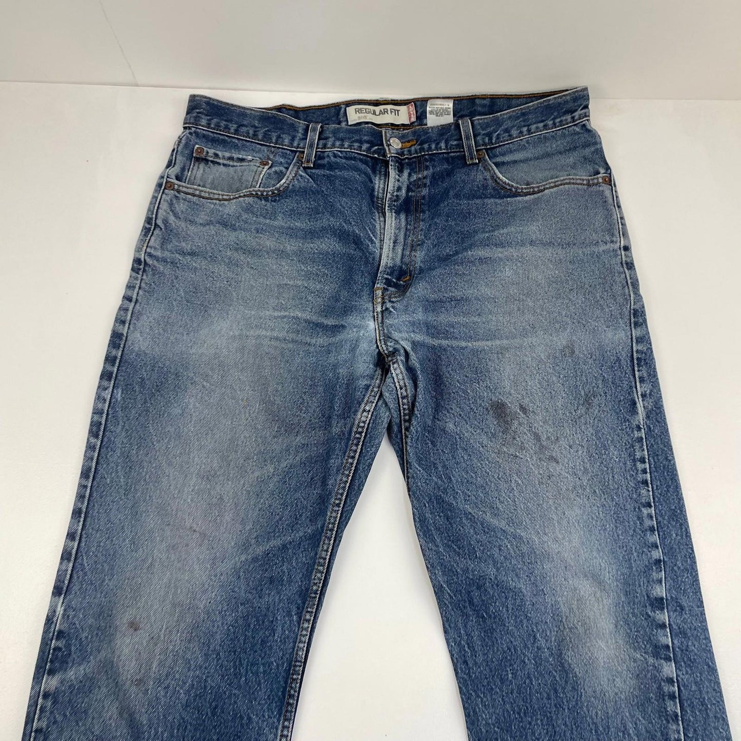 Levi's 505 Jeans Regular Fit Straight Leg Blue Denim Mens W38 L34