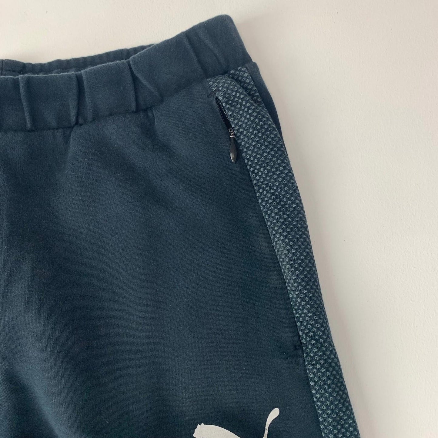 Puma Jogger Track Pants Breathable Mesh Black Mens Medium
