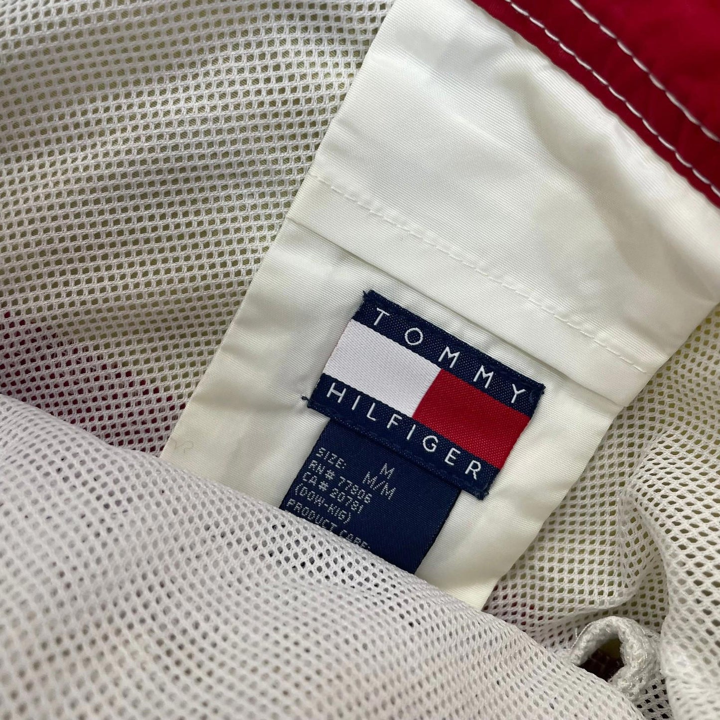Tommy Hilfiger Swim Shorts Red Beige Colourblock Mens M