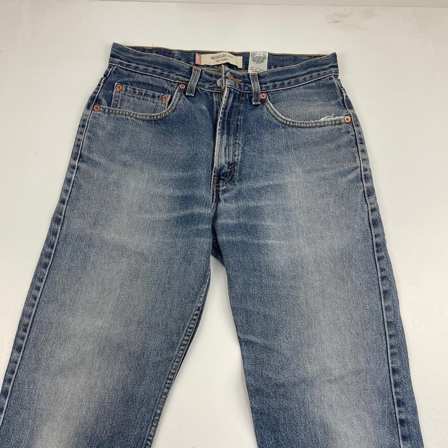 LEVI'S 505 Jeans Regular Fit Classic Stonewashed Denim Blue Mens W31 L30