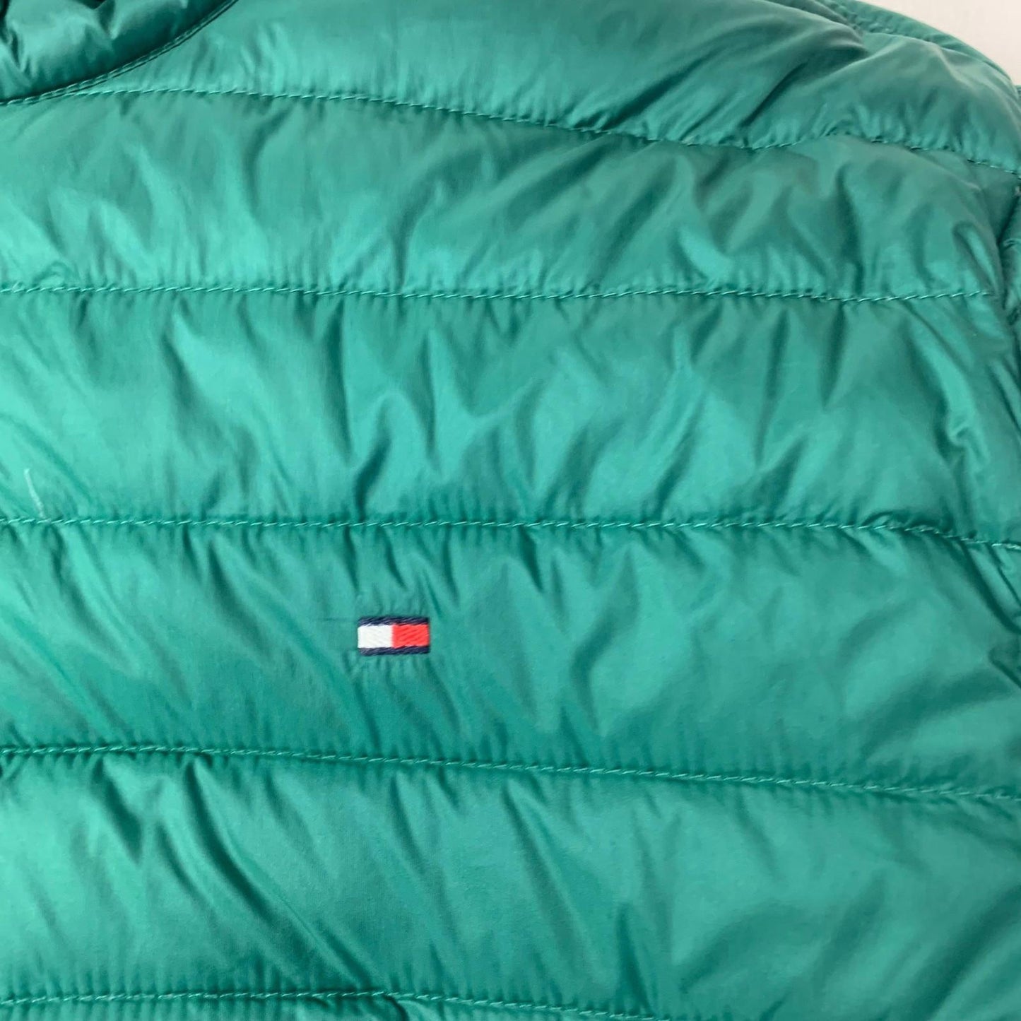 Tommy Hilfiger Puffer Jacket Quilted Green Mens Small