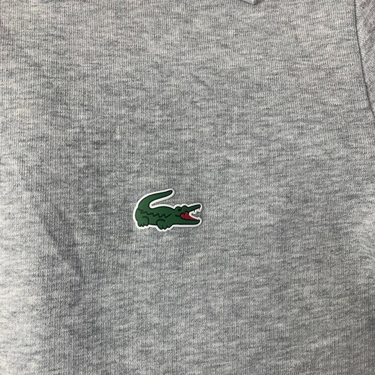 Lacoste Full Zip Hoodie Embroidered Logo Grey Casual Women's Label Size L