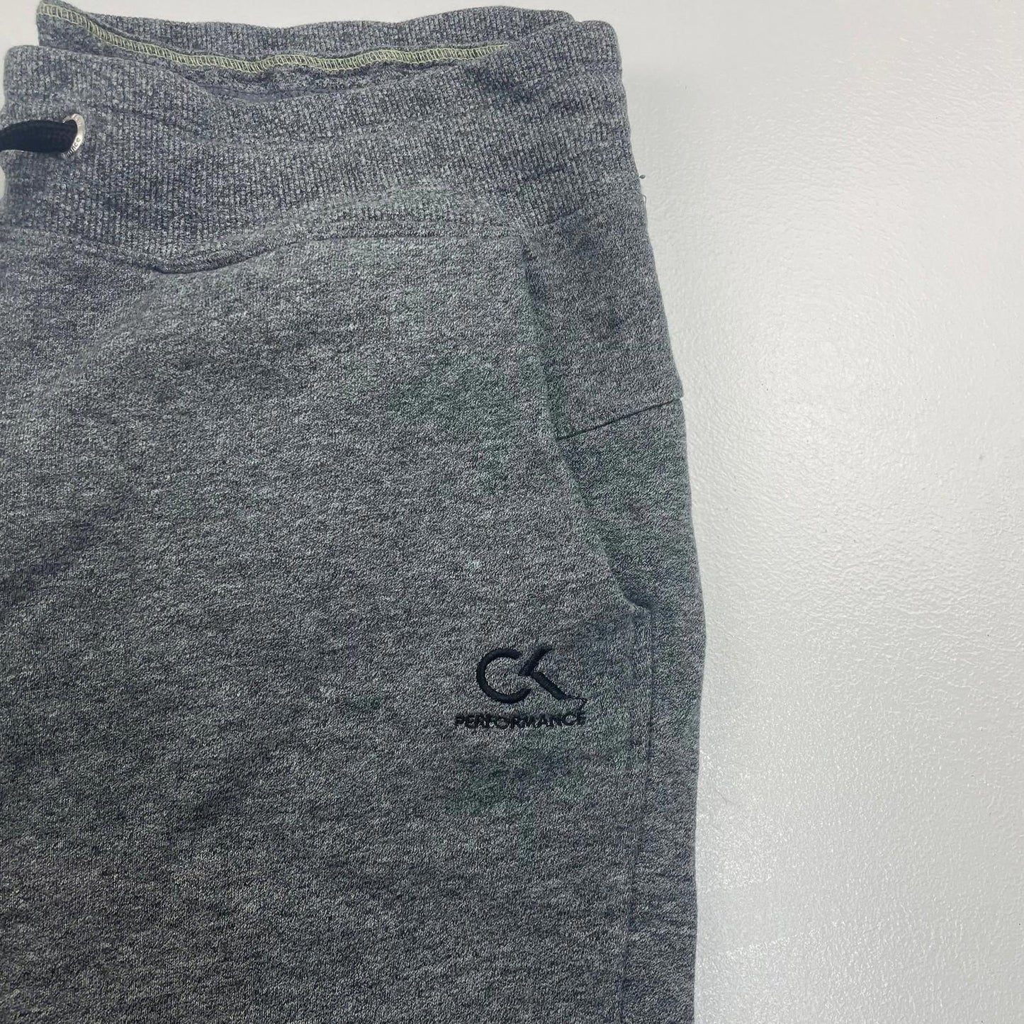 CALVIN KLEIN Performance Joggers Sweatpants Grey Drawstring Womens Large