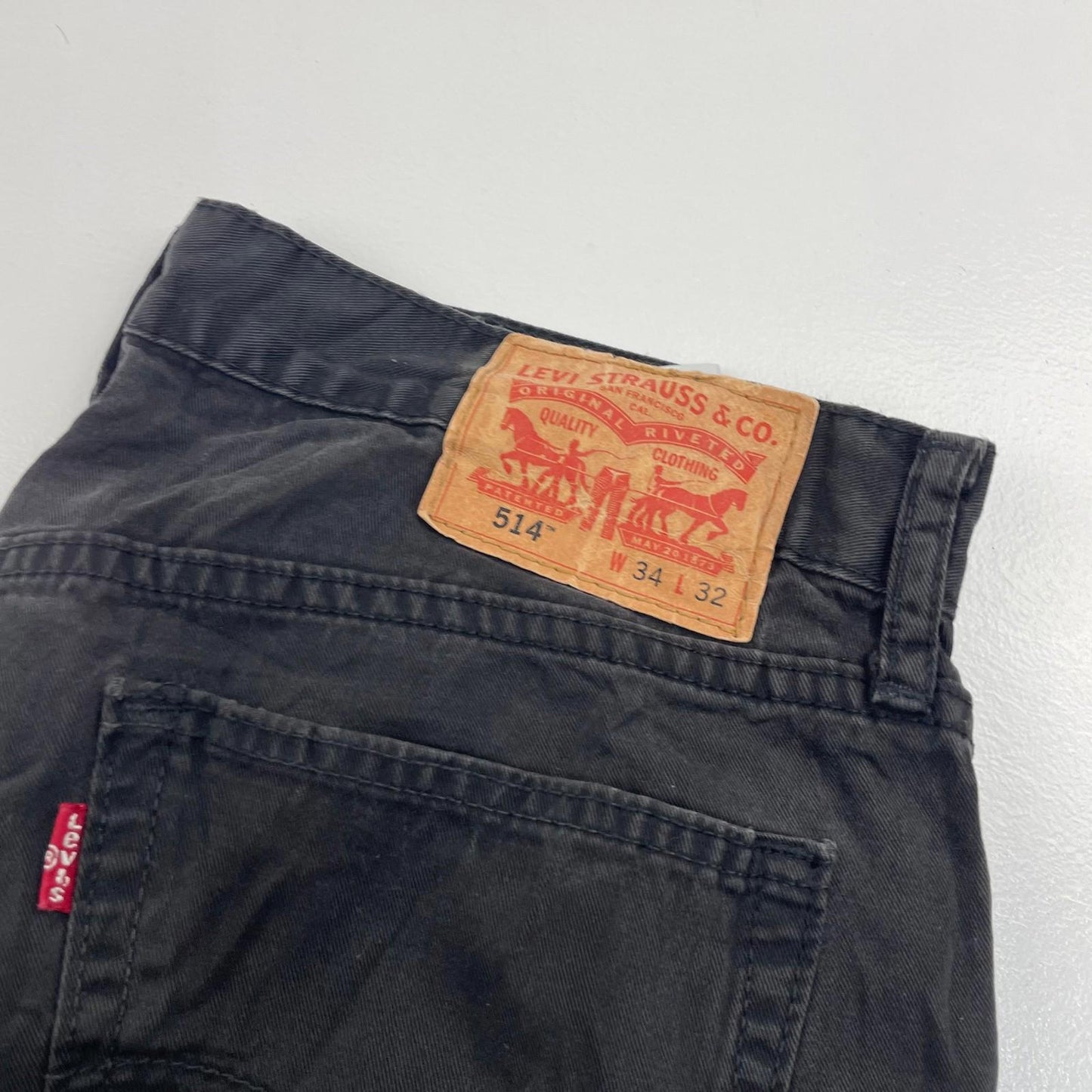 LEVI'S 514 Straight Leg Jeans Black Denim Womens Size 32 x 32