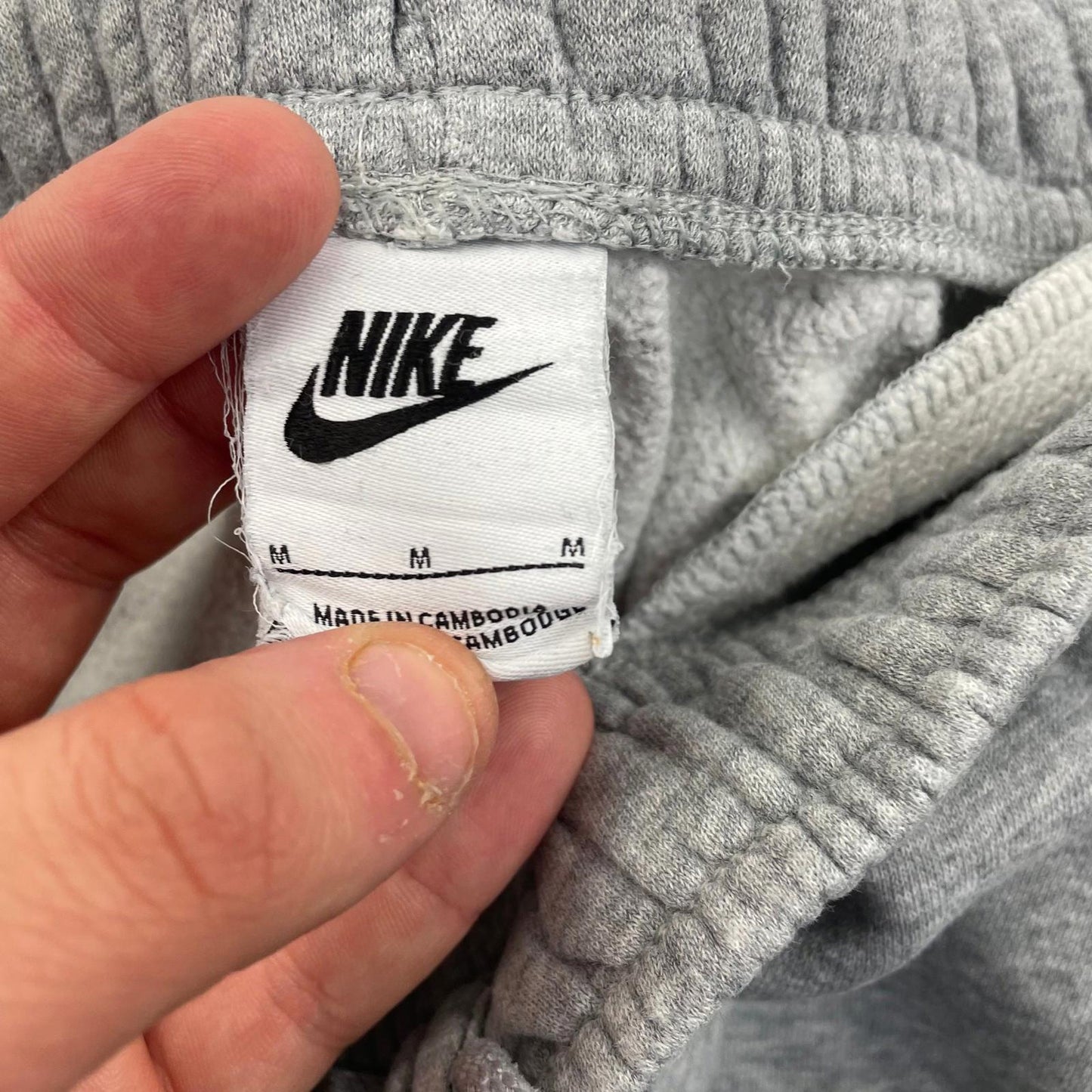 NIKE Cargo Jogger Sweatpants Grey Relaxed Fit Mens M