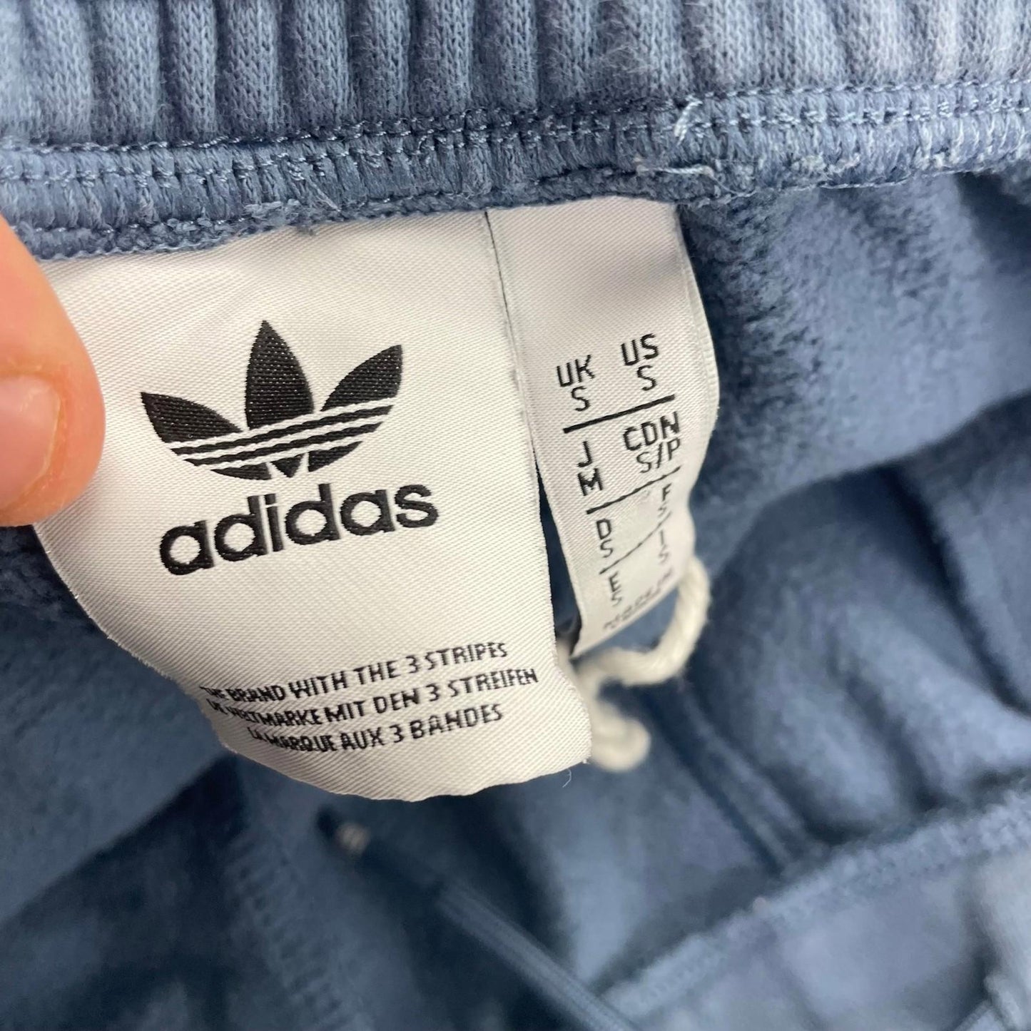 Adidas Activewear Shorts Blue Stripe Athletic Mens UK S