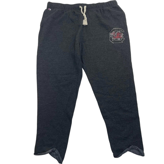Champion Jogger Sweatpants Drawstring Logo Dark Grey Womens XL
